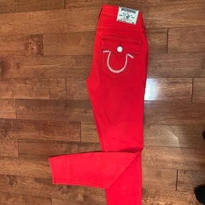 True Religion Jeans red color size 32